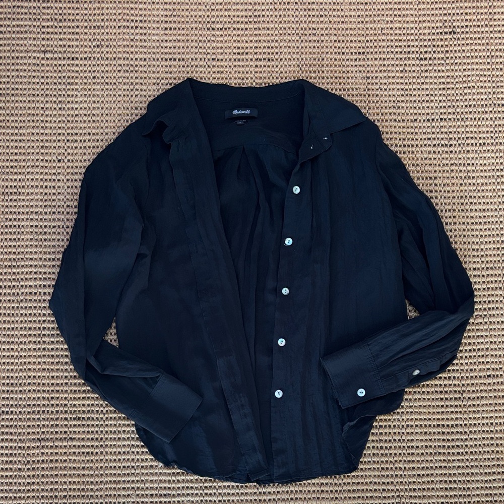 Madewell Black Button Down Shirt